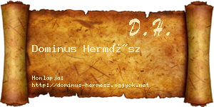 Dominus Hermész névjegykártya